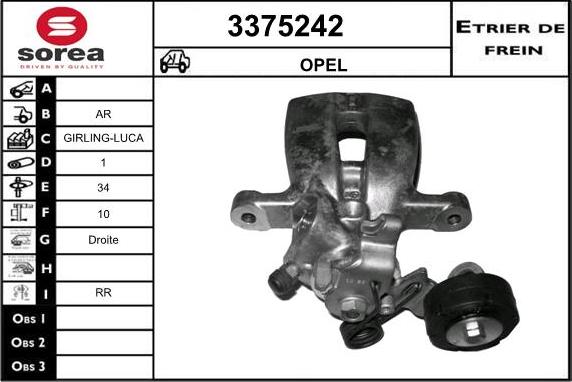 Sera 3375242 - Bremžu suports autodraugiem.lv