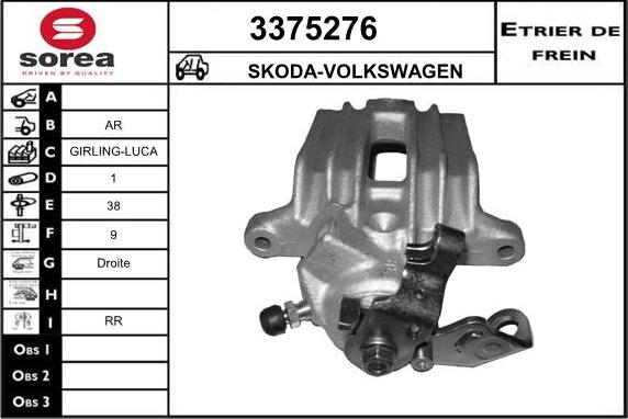 Sera 3375276 - Bremžu suports autodraugiem.lv