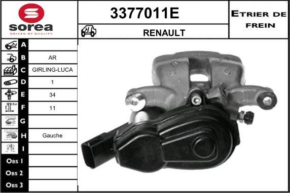 Sera 3377011E - Bremžu suports autodraugiem.lv