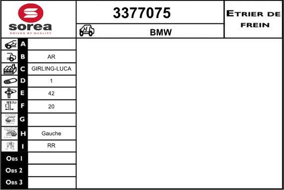 Sera 3377075 - Bremžu suports autodraugiem.lv