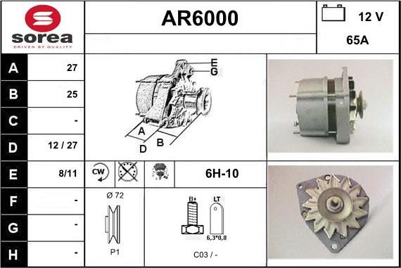 Sera AR6000 - Ģenerators autodraugiem.lv