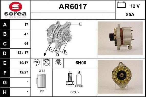 Sera AR6017 - Ģenerators autodraugiem.lv