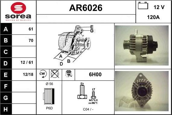 Sera AR6026 - Ģenerators autodraugiem.lv