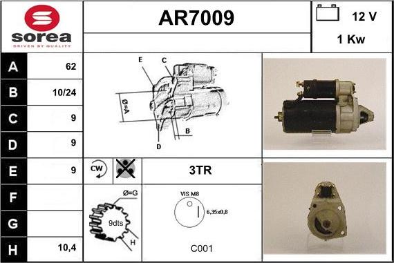 Sera AR7009 - Starteris autodraugiem.lv