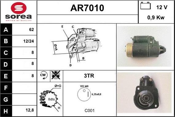 Sera AR7010 - Starteris autodraugiem.lv