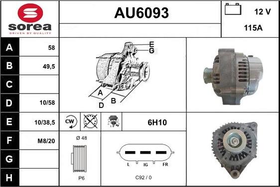 Sera AU6093 - Ģenerators autodraugiem.lv