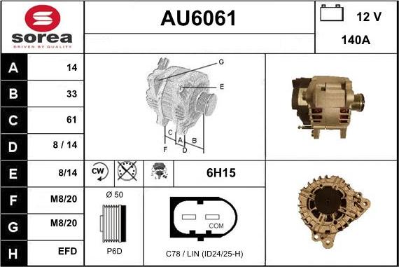 Sera AU6061 - Ģenerators autodraugiem.lv