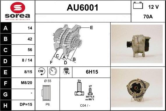 Sera AU6001 - Ģenerators autodraugiem.lv