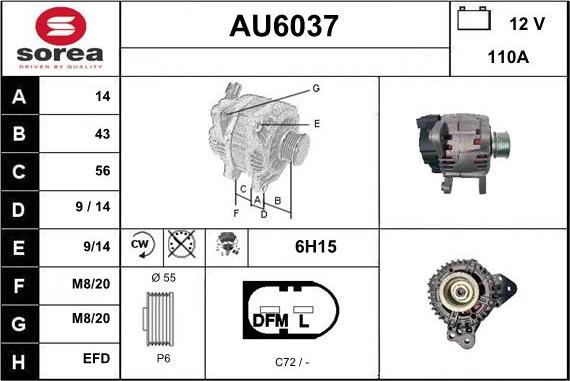 Sera AU6037 - Ģenerators autodraugiem.lv