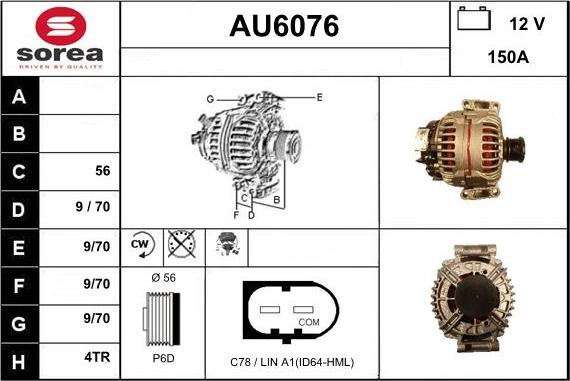 Sera AU6076 - Ģenerators autodraugiem.lv