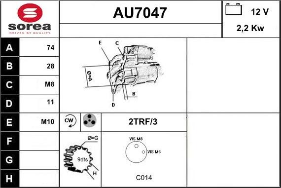 Sera AU7047 - Starteris autodraugiem.lv