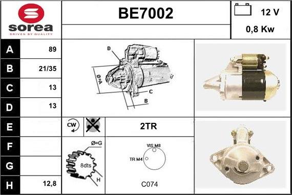 Sera BE7002 - Starteris autodraugiem.lv