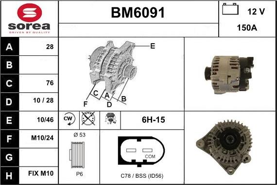 Sera BM6091 - Ģenerators autodraugiem.lv