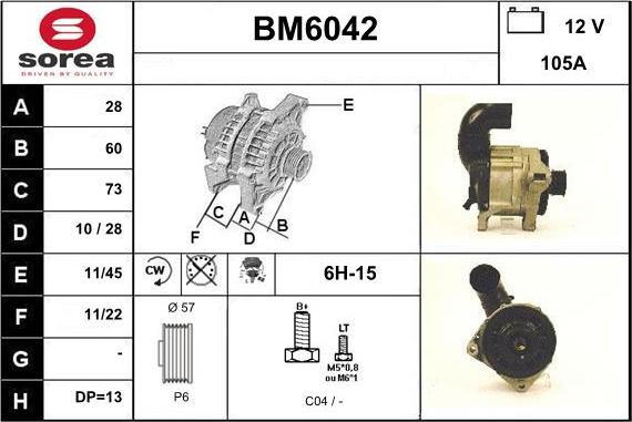 Sera BM6042 - Ģenerators autodraugiem.lv