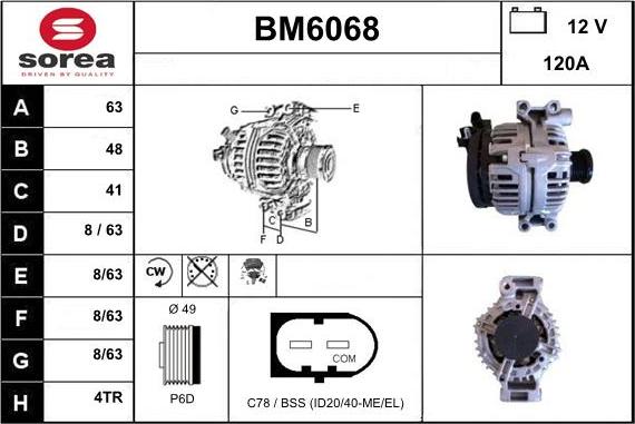 Sera BM6068 - Ģenerators autodraugiem.lv