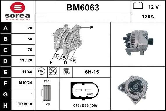 Sera BM6063 - Ģenerators autodraugiem.lv