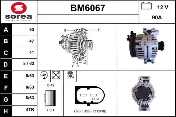 Sera BM6067 - Ģenerators autodraugiem.lv