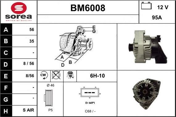 Sera BM6008 - Ģenerators autodraugiem.lv