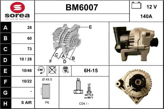 Sera BM6007 - Ģenerators autodraugiem.lv