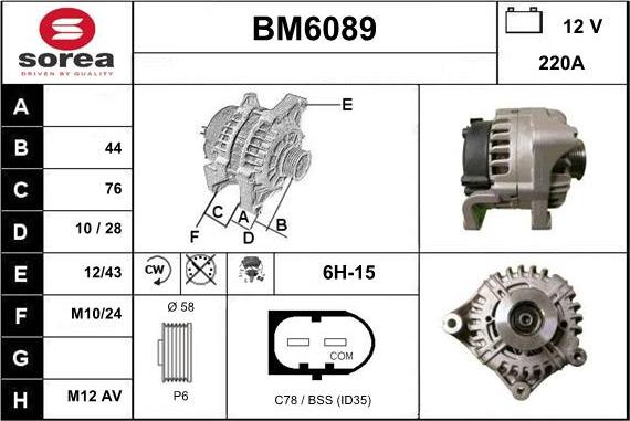 Sera BM6089 - Ģenerators autodraugiem.lv