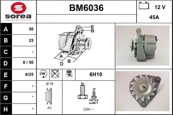 Sera BM6036 - Ģenerators autodraugiem.lv