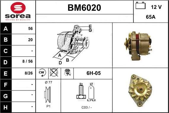 Sera BM6020 - Ģenerators autodraugiem.lv