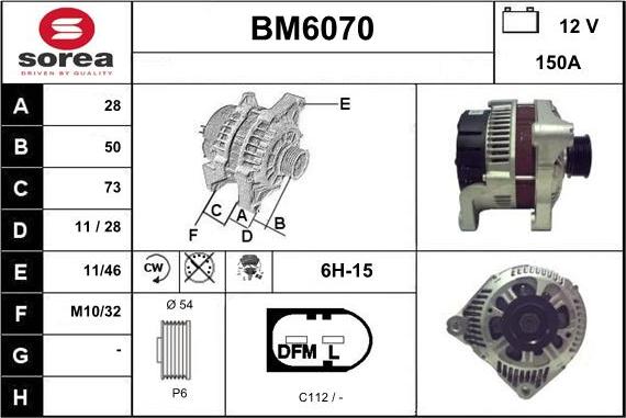 Sera BM6070 - Ģenerators autodraugiem.lv