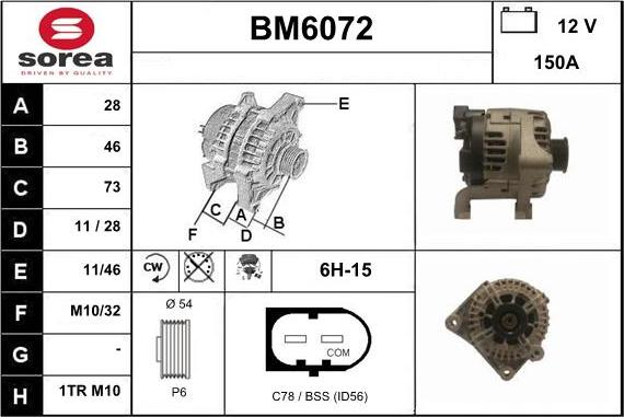 Sera BM6072 - Ģenerators autodraugiem.lv