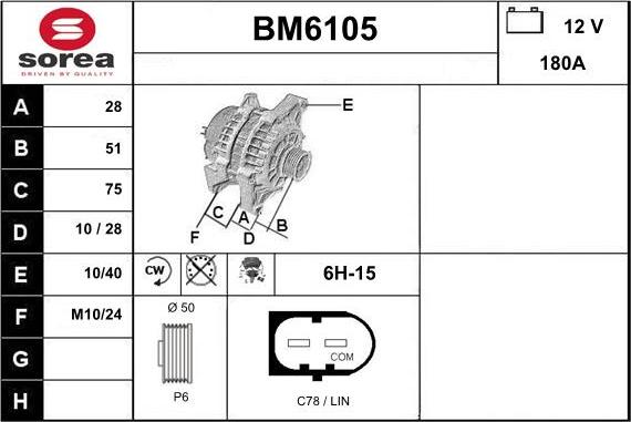 Sera BM6105 - Ģenerators autodraugiem.lv