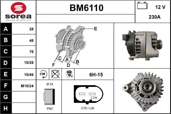 Sera BM6110 - Ģenerators autodraugiem.lv