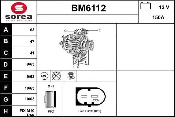 Sera BM6112 - Ģenerators autodraugiem.lv