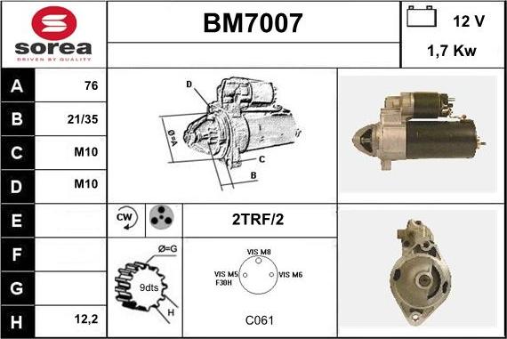 Sera BM7007 - Starteris autodraugiem.lv