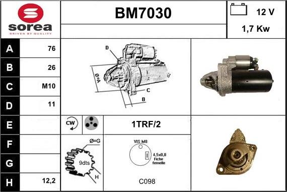 Sera BM7030 - Starteris autodraugiem.lv