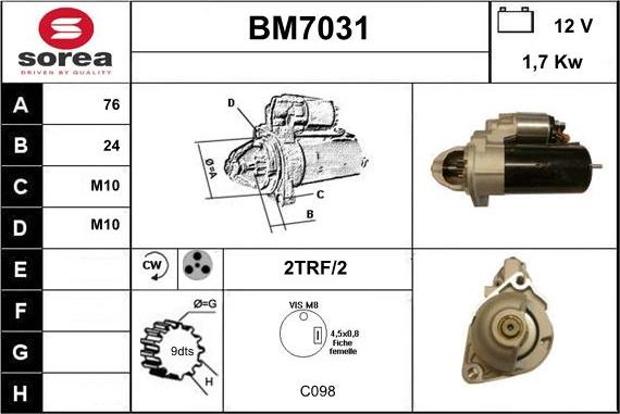 Sera BM7031 - Starteris autodraugiem.lv