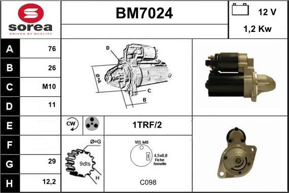 Sera BM7024 - Starteris autodraugiem.lv