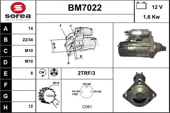 Sera BM7022 - Starteris autodraugiem.lv