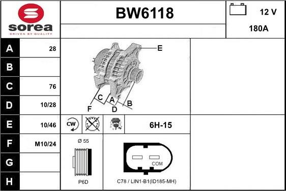 Sera BW6118 - Ģenerators autodraugiem.lv