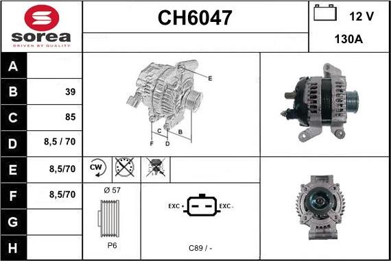Sera CH6047 - Ģenerators autodraugiem.lv
