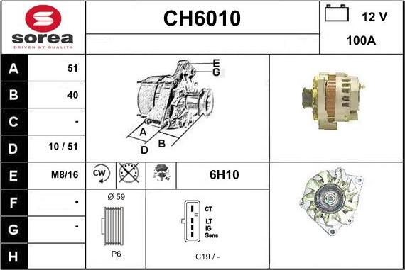 Sera CH6010 - Ģenerators autodraugiem.lv