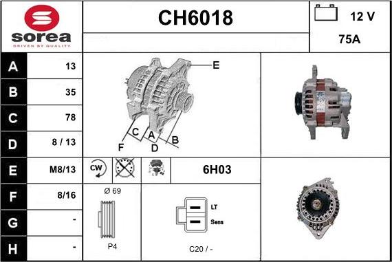 Sera CH6018 - Ģenerators autodraugiem.lv