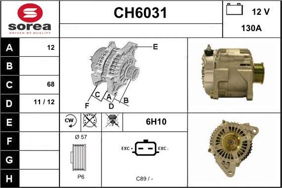 Sera CH6031 - Ģenerators autodraugiem.lv
