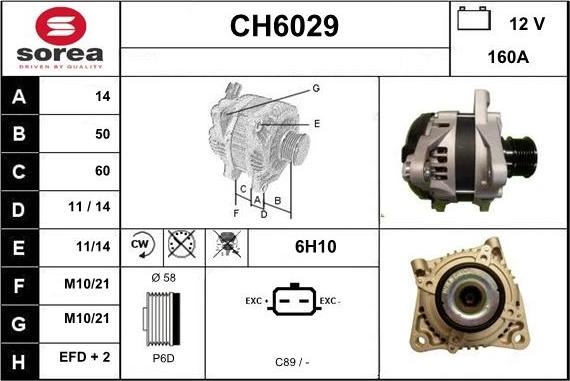 Sera CH6029 - Ģenerators autodraugiem.lv