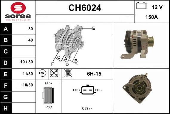 Sera CH6024 - Ģenerators autodraugiem.lv