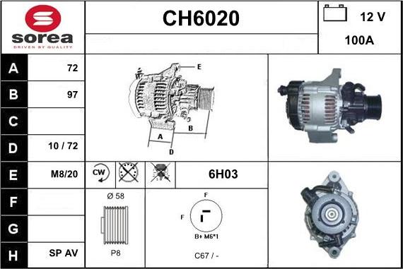 Sera CH6020 - Ģenerators autodraugiem.lv