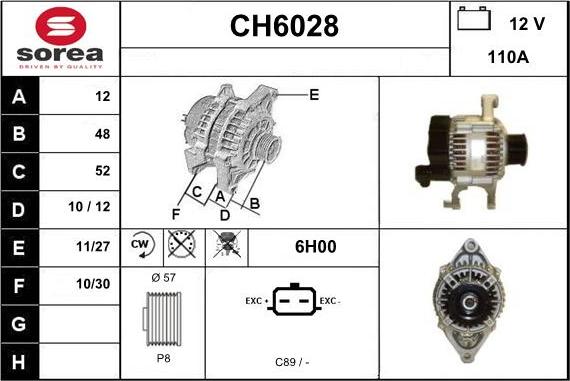 Sera CH6028 - Ģenerators autodraugiem.lv