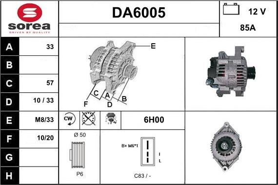 Sera DA6005 - Ģenerators autodraugiem.lv