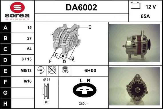 Sera DA6002 - Ģenerators autodraugiem.lv