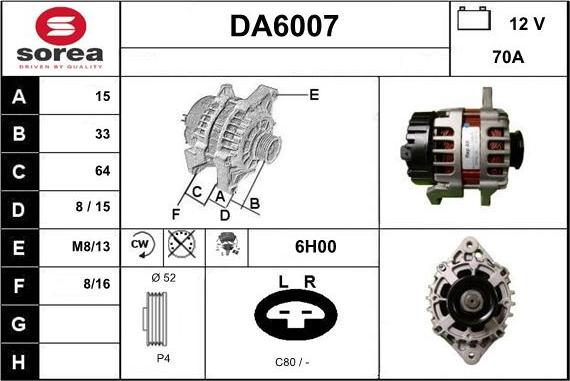 Sera DA6007 - Ģenerators autodraugiem.lv