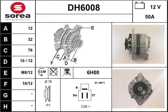 Sera DH6008 - Ģenerators autodraugiem.lv