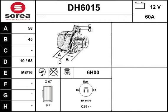 Sera DH6015 - Ģenerators autodraugiem.lv